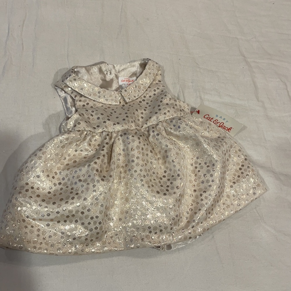NWT gold polka dot dress